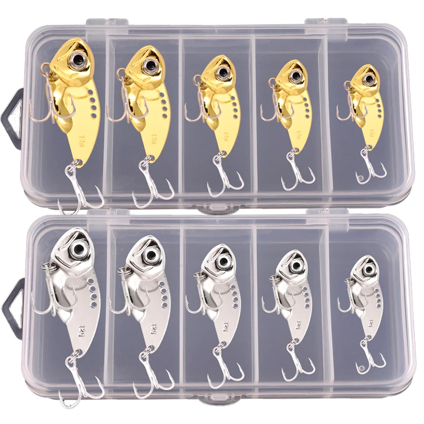 Fishing Lure Spinnerbait - 5pcs Metal VIB Spoon Fishing Lure