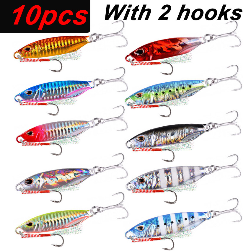 10Pcs Long Cast Metal Bait Spi - Fishing Lure Spinnerbait review and price