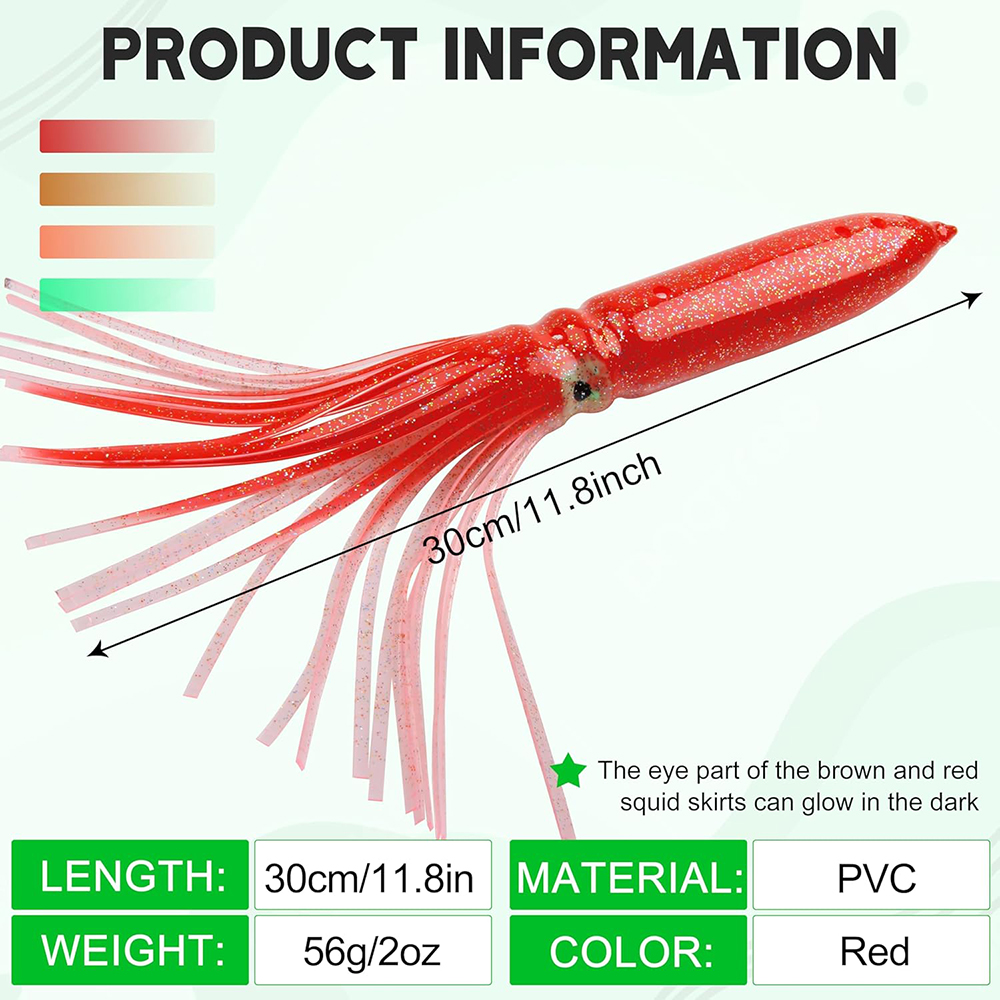 4pcs Luminous Squid Skirts Fis - Fishing Lure Buzzbait review and price