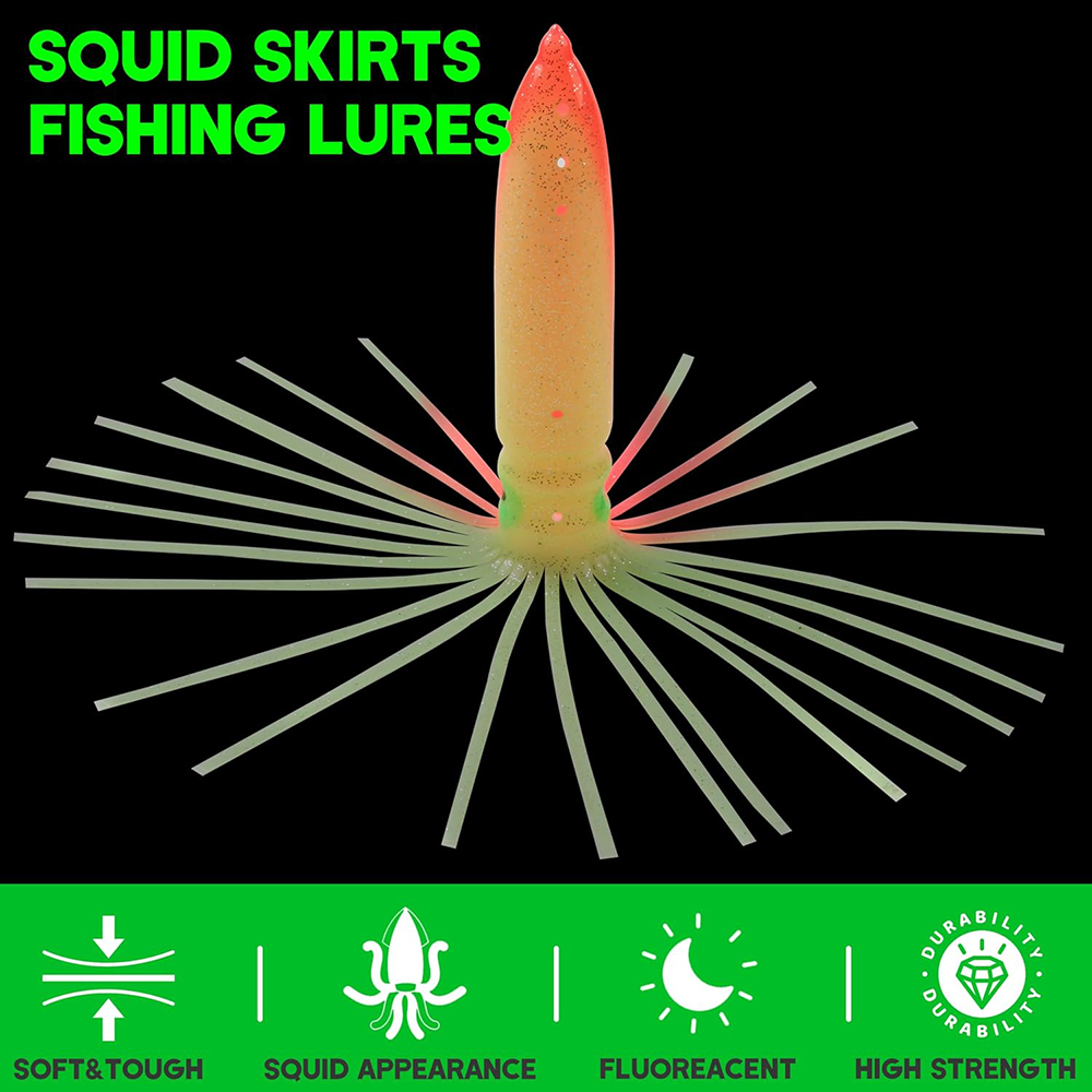 4pcs Luminous Squid Skirts Fis - Fishing Lure Buzzbait review and price