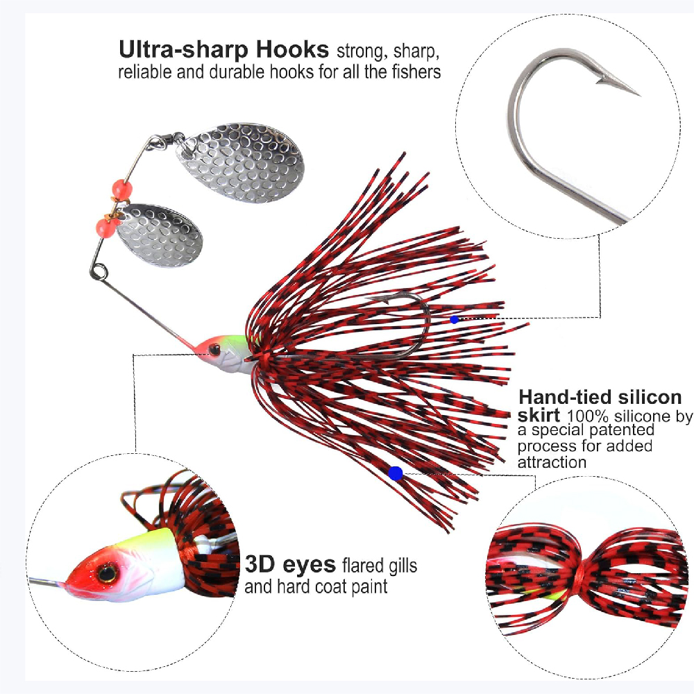 6pcs Spinnerbait Fishing Lures - Fishing Lure Buzzbait review and price
