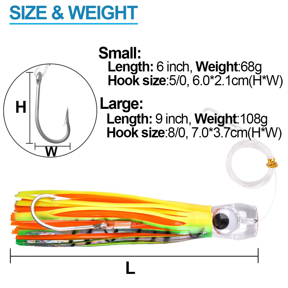 3PCS Trolling Skirt Tuna Lures - Fishing Lure Buzzbait review and price