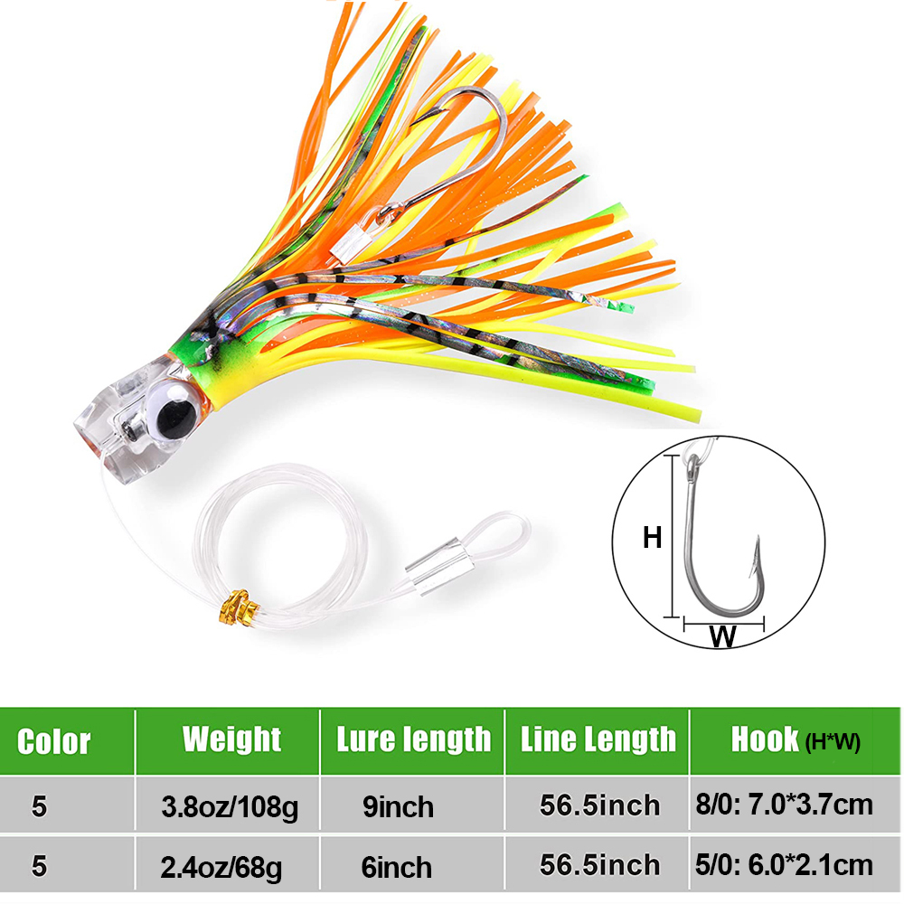 3PCS Trolling Skirt Tuna Lures - Fishing Lure Buzzbait review and price
